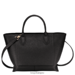Women Black Longchamp Mailbox Handbag Bags L06408167 - Image 4