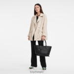Women Black Longchamp Mailbox Handbag Bags L06408171 - Image 2