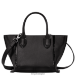 Women Black Longchamp Mailbox Handbag Bags L06408175 - Image 4