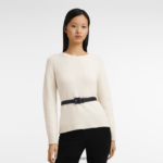 Women Black Longchamp Roseau belt Accessories L06408914 - Image 2