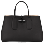 Women Black Longchamp Roseau Handbag Bags L06408109