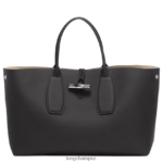 Women Black Longchamp Roseau Handbag Bags L06408109 - Image 5