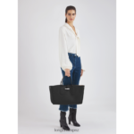 Women Black Longchamp Roseau Handbag Bags L06408109 - Image 7