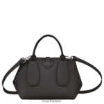 Women Black Longchamp Roseau Handbag Bags L06408112 - Image 4