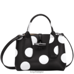 Women Black Longchamp Roseau Handbag Bags L06408123
