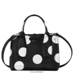 Women Black Longchamp Roseau Handbag Bags L06408123 - Image 4