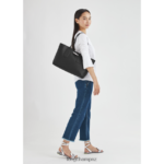 Women Black Longchamp Roseau Tote bag Bags L06408368 - Image 2