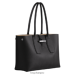 Women Black Longchamp Roseau Tote bag Bags L06408368 - Image 3