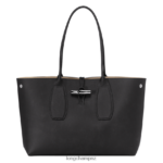 Women Black Longchamp Roseau Tote bag Bags L06408368 - Image 5