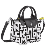 Women Black/White Longchamp Le Pliage LGP Handbag Bags L0640889 - Image 3
