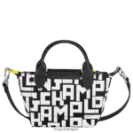 Women Black/White Longchamp Le Pliage LGP Handbag Bags L0640889 - Image 4