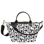 Women Black/White Longchamp Le Pliage LGP Handbag Bags L0640890 - Image 4