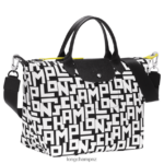 Women Black/White Longchamp Le Pliage LGP Handbag Bags L0640891 - Image 3