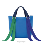 Women Blue Longchamp Le Pliage Re-Play Handbag Bags L0640844 - Image 4
