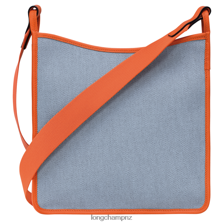 Women Blue/Orange Longchamp Le Foulonne Zipped crossbody bag Bags L06408260 - Image 4