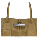 Women Bronze Longchamp Roseau Handbag Bags L06408119 - Image 5