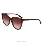 Women Brown/Beige Longchamp Fall/Winter 2022 Collection Sunglasses Accessories L06408906 - Image 2