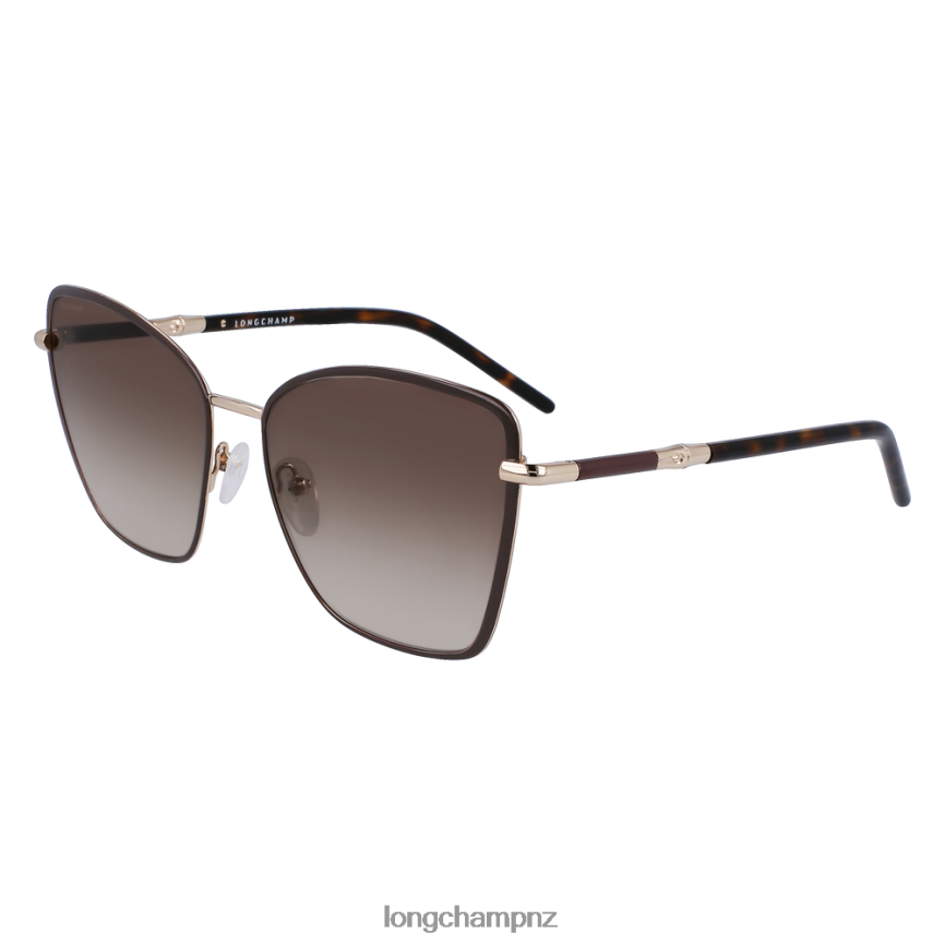 Women Brown/Khaki Longchamp Spring/Summer Collection 2023 Sunglasses Accessories L06408888 - Image 2