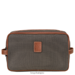 Women Brown Longchamp Boxford Toiletry case Bags L06408863