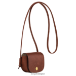 Women Brown Longchamp Epure Coin purse with leather lace Leather Goods L06408533 - Image 3