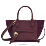 Women Burgundy Longchamp Mailbox Handbag Bags L06408159