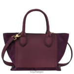 Women Burgundy Longchamp Mailbox Handbag Bags L06408159 - Image 4