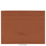 Women Caramel Longchamp Le Foulonne Cardholder Leather Goods L06408645 - Image 2