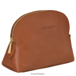 Women Caramel Longchamp Le Foulonne Pouch Leather Goods L06408695 - Image 2