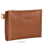 Women Caramel Longchamp Le Foulonne Pouch Leather Goods L06408701 - Image 2