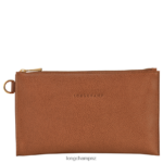 Women Caramel Longchamp Le Foulonne Pouch Leather Goods L06408701 - Image 3
