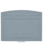 Women Cloud Blue Longchamp Roseau Card holder Leather Goods L06408640 - Image 2