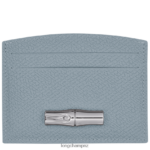 Women Cloud Blue Longchamp Roseau Card holder Leather Goods L06408640