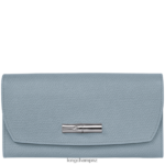 Women Cloud Blue Longchamp Roseau Continental wallet Leather Goods L06408591
