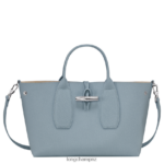 Women Cloud Blue Longchamp Roseau Handbag Bags L06408107 - Image 5