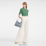 Women Cloud Blue Longchamp Roseau Hobo bag Bags L06408379 - Image 2