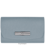 Women Cloud Blue Longchamp Roseau Wallet Leather Goods L06408579