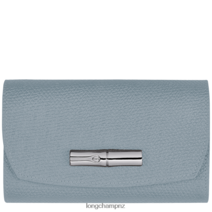 Women Cloud Blue Longchamp Roseau Wallet Leather Goods L06408579