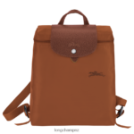 Women Cognac Longchamp Le Pliage Green Backpack Bags L06408436