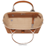 Women Cognac Longchamp Roseau Handbag Bags L06408122 - Image 6