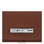 Women Ebony Longchamp Roseau Continental wallet Leather Goods L06408565 - Image 3