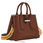 Women Ebony Longchamp Roseau Handbag Bags L0640897 - Image 3