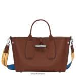 Women Ebony Longchamp Roseau Handbag Bags L0640897 - Image 5