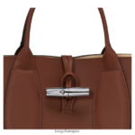 Women Ebony Longchamp Roseau Handbag Bags L0640897 - Image 7