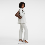 Women Ebony Longchamp Roseau Hobo bag Bags L06408365 - Image 2