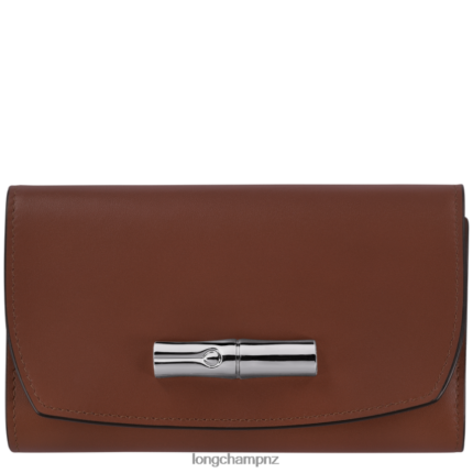 Women Ebony Longchamp Roseau Wallet Leather Goods L06408562