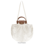Women Ecru Longchamp Le Pliage filet Mesh bag Bags L0640866