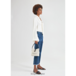 Women Ecru Longchamp Roseau Bucket bag Bags L06408117 - Image 2