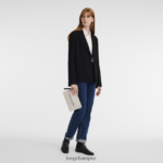 Women Ecru Longchamp Roseau Pouch Leather Goods L06408681 - Image 2