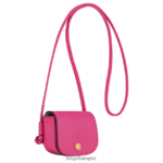 Women Fuchsia Longchamp Epure Coin purse with leather lace Leather Goods L06408535 - Image 3