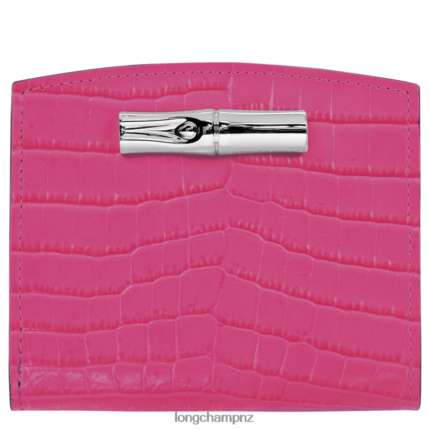 Women Fuchsia Longchamp Roseau Wallet Leather Goods L06408593